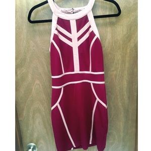 Maroon fitted dress